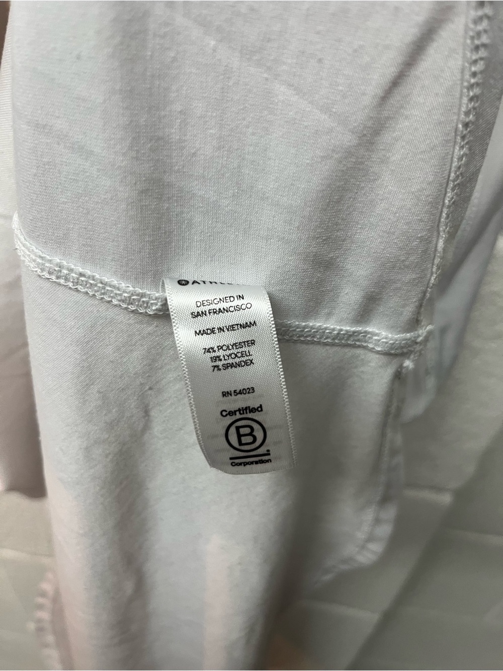 Athleta White High-Low Performance Tank - Picture 3 of 4